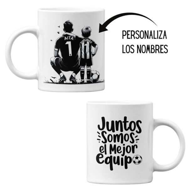 Taza día del padre/hijo "Mejor equipo futbol"